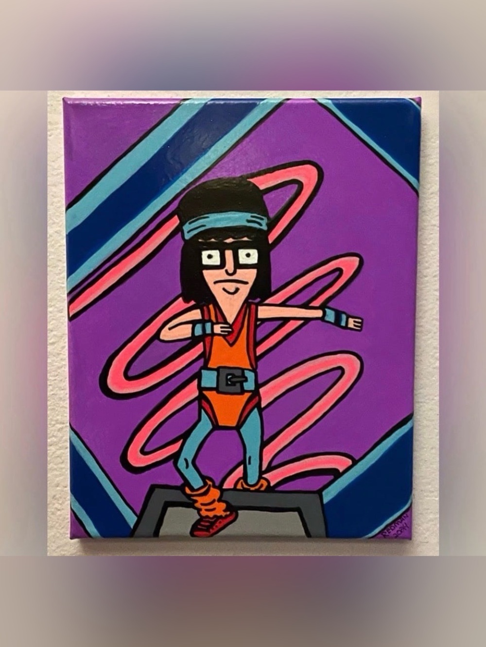 “Tina’s Gets Physical” Tina Belcher 8X10 Acrylic Painting on Canvas Bobs Burgers